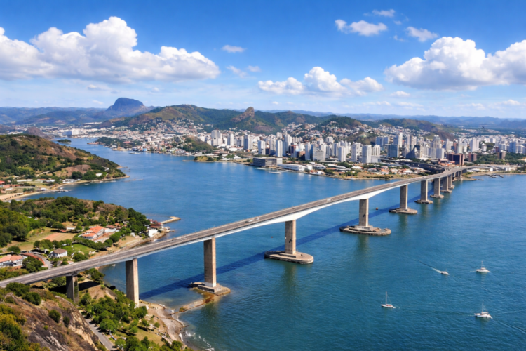 A Terceira Ponte, oficialmente Ponte Deputado Darcy Castello de Mendonça, liga as cidades de Vitória e Vila Velha, no Espírito Santo.