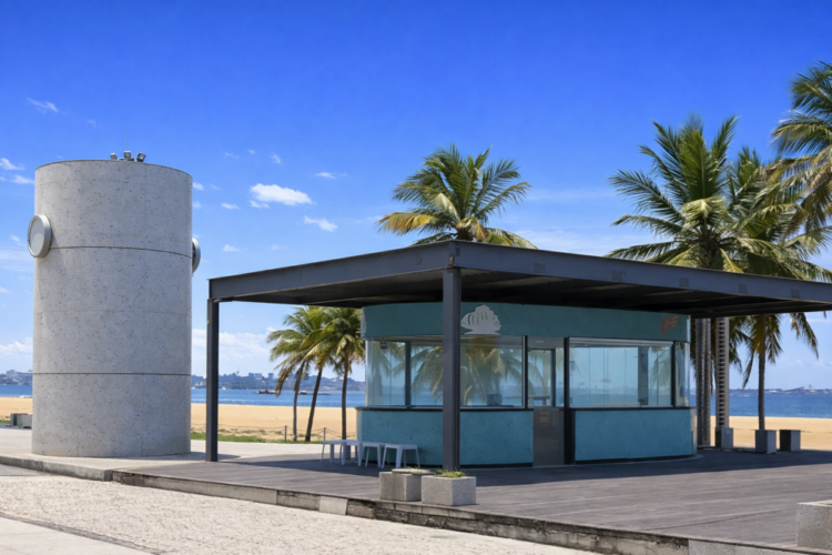 Banheiros e Apoio ao Banhista na Praia de Camburi