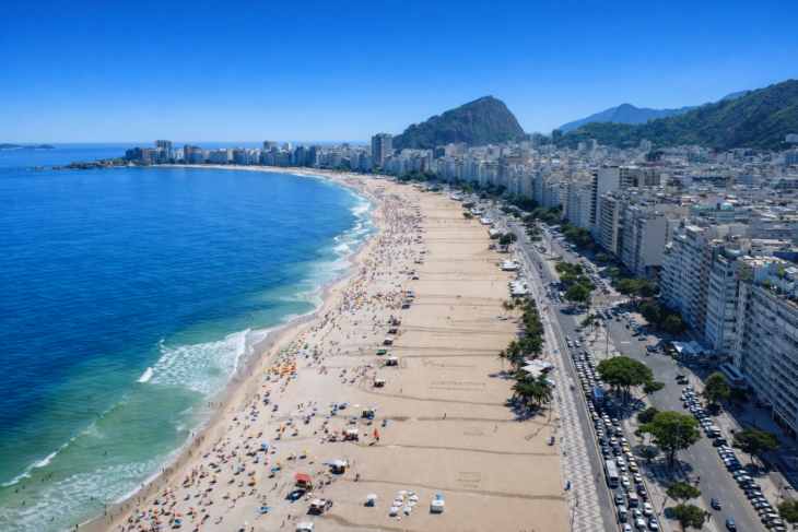 Vista aérea da Praia de Copacabana