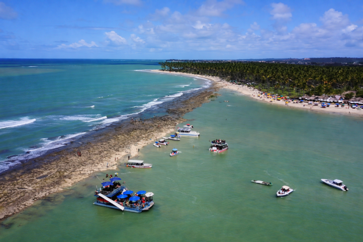 Arrecifes no mar de Tamandaré