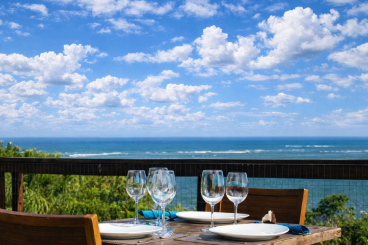 Restaurante com vista para o mar