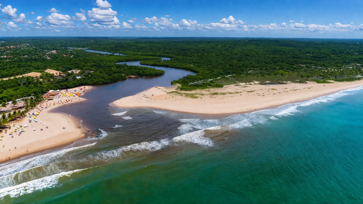 Barra de Itacimirim - Encontro do rio com o mar