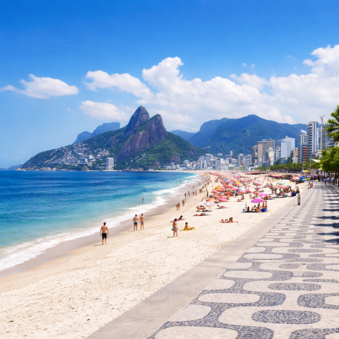 Praia de Ipanema no Rio de Janeiro