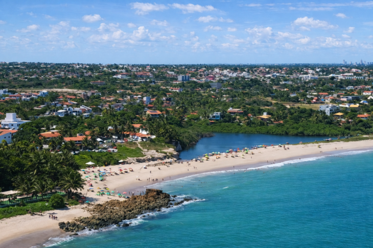 Vista aérea da Praia de Tabatinga